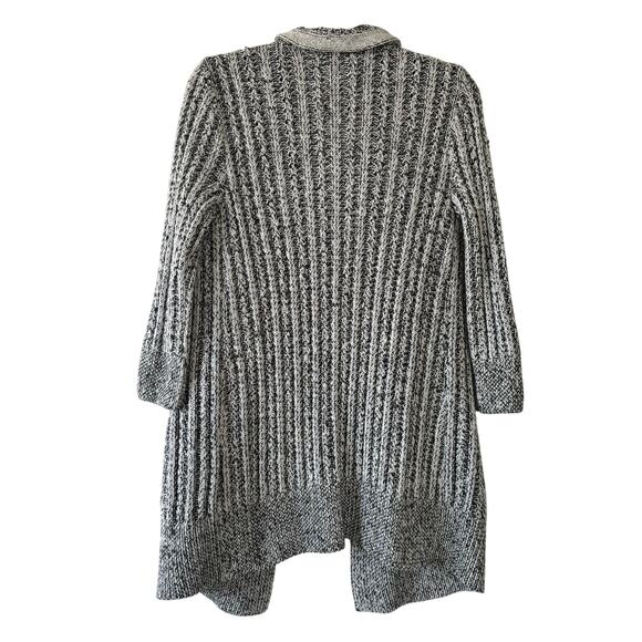 Thakoon Ivory and Black Knit Open Chunky Cardigan Sweater Women’s Size XS - Picture 2 of 7